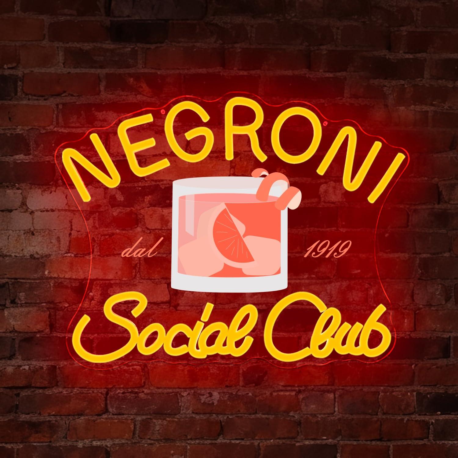 Neon Sign Party - Negroni Sosyal Kulübü Neon Tabelası, Duvar