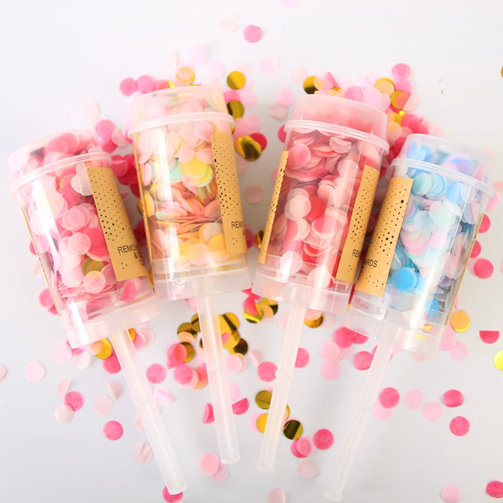 Renkli Pastel Gelin Duşu Push  - Confetti Cannon Tube incelemesi ve fiyatı